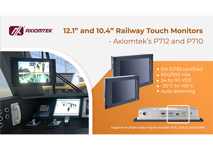 foto Monitores táctiles de 10.4 y 12.1” para el sector ferroviario 